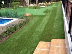 Sloping Landscape with Fake Turf